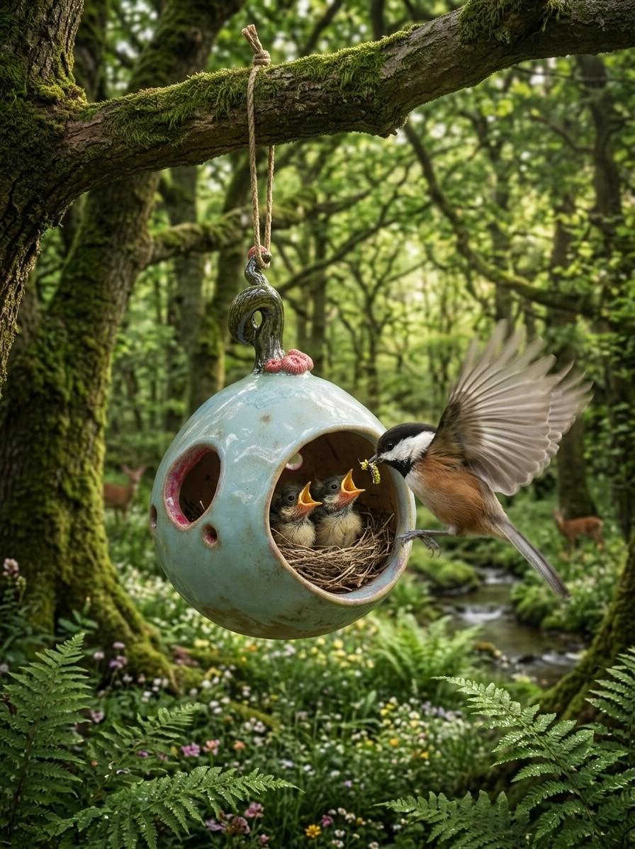 Peças de cerâmica artesanal para jardim e decoração de exterior