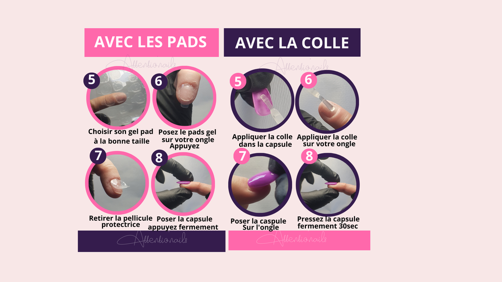 Comment poser ses press on nails avec les pads autocollants ? Comment coller des faux ongles.