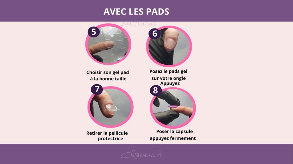 Comment poser ses press on nails avec des pads autocollants?