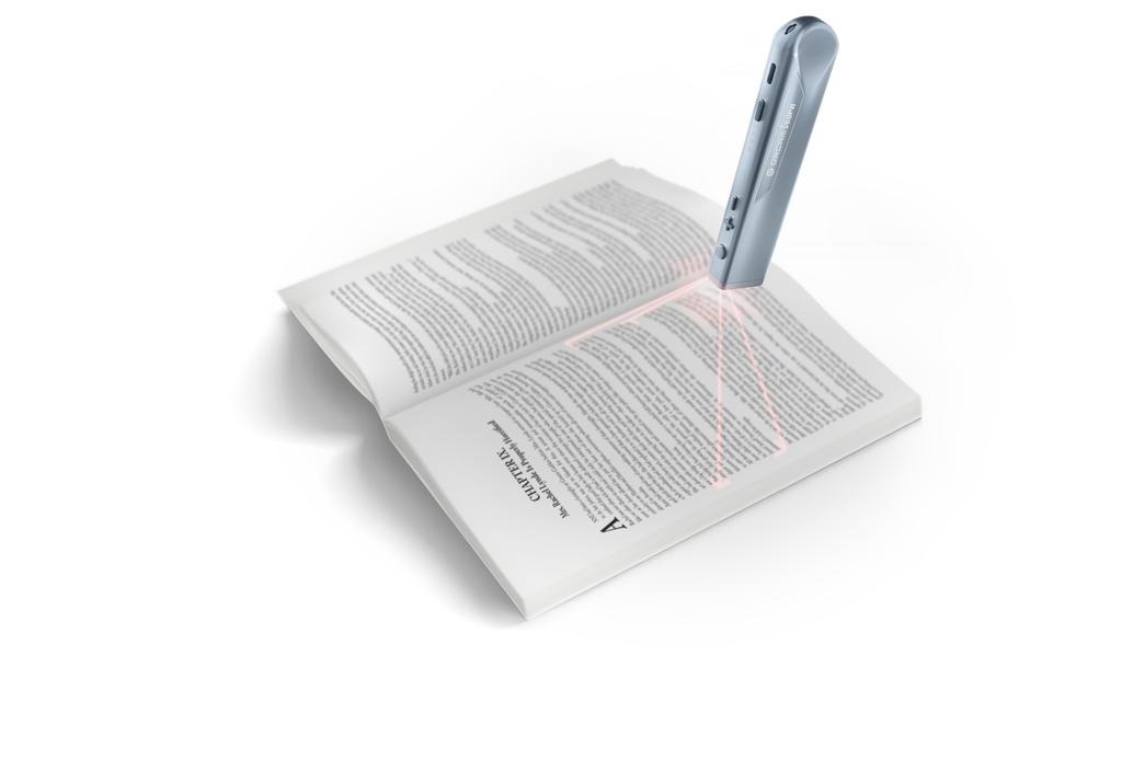 Utilizzo di OrCam Learn Basic su un libro