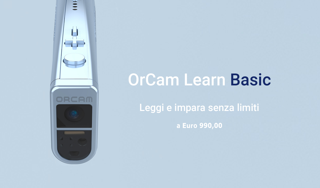 Immagine di OrCam Learn Basic in primo piano da davanti