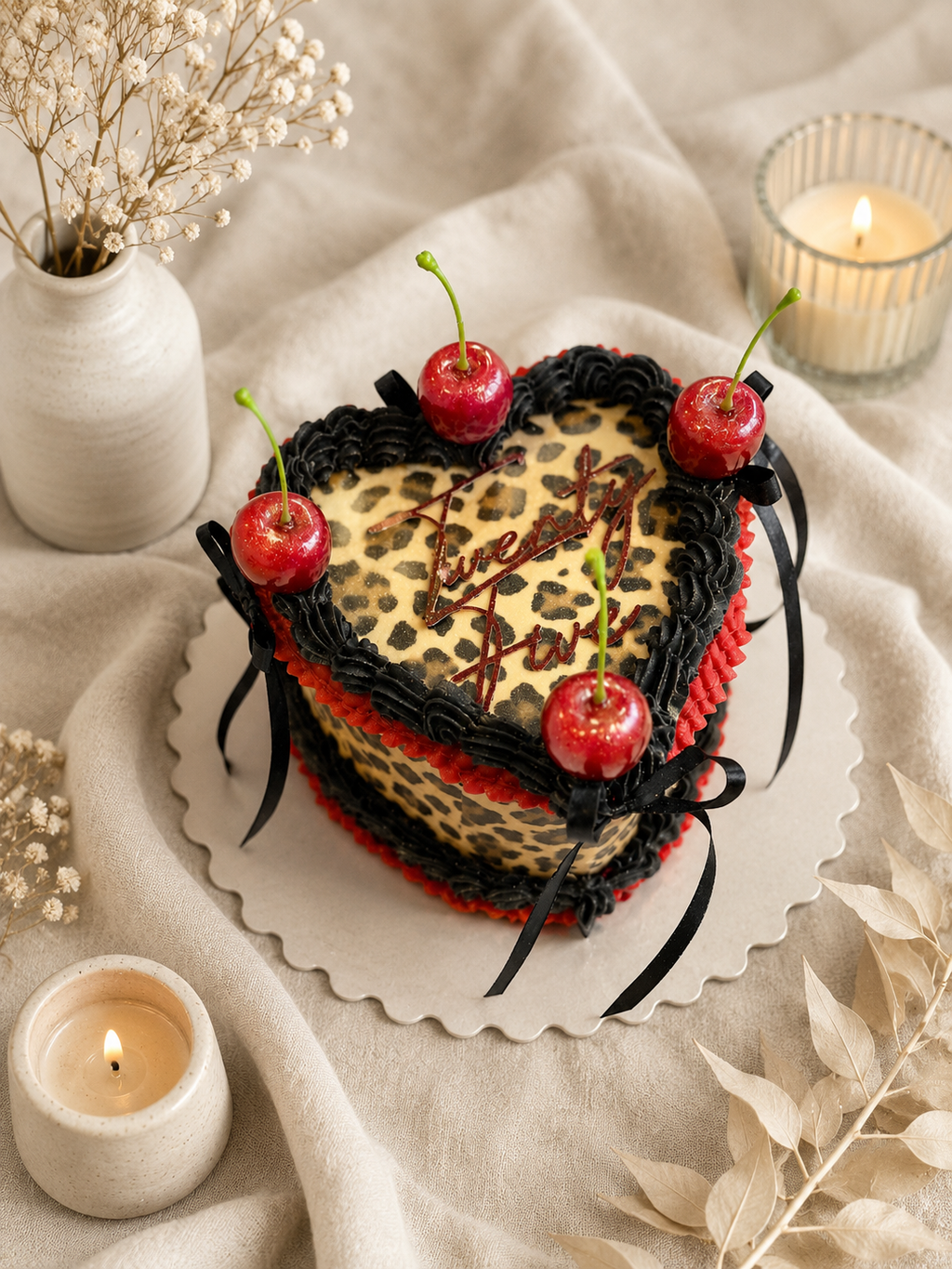  Vintage heart floral custom personalised cakes cupcakes 