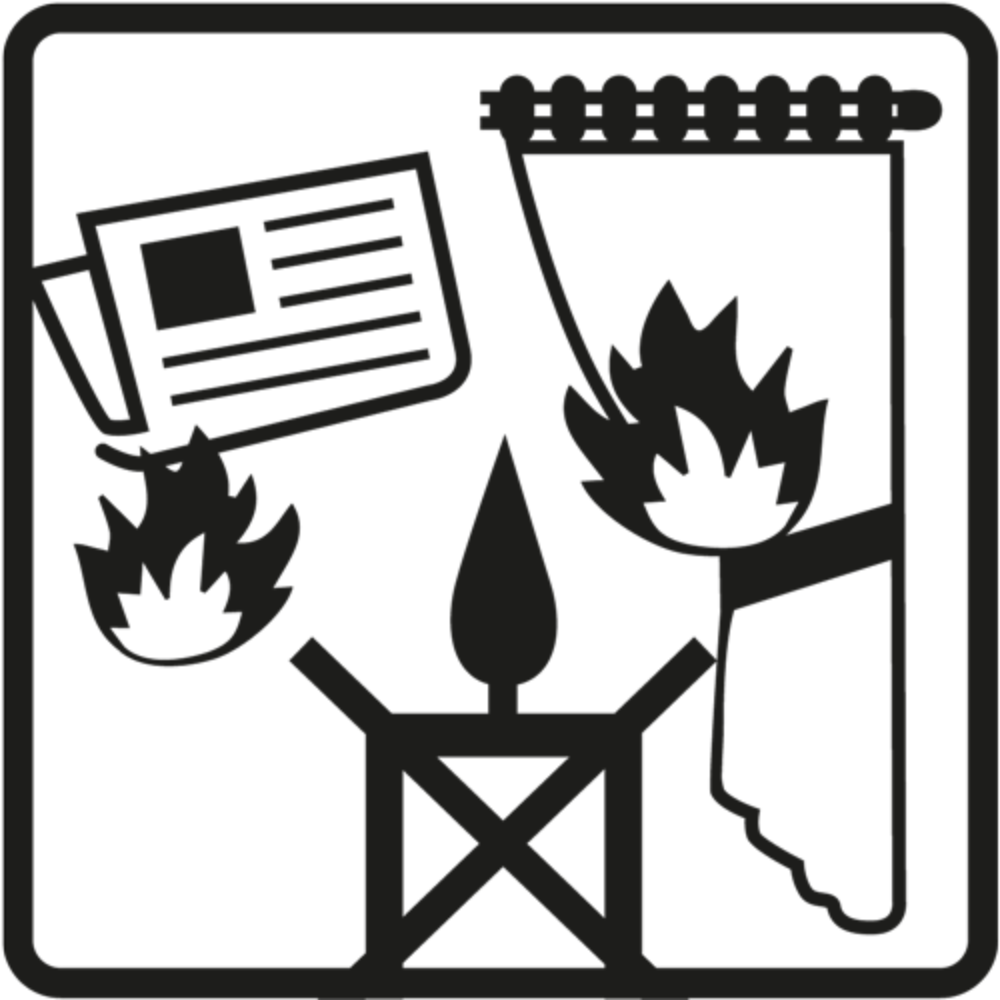 Nezapalujte svíčku na hořlavých předmětech ani v jejich blízkosti