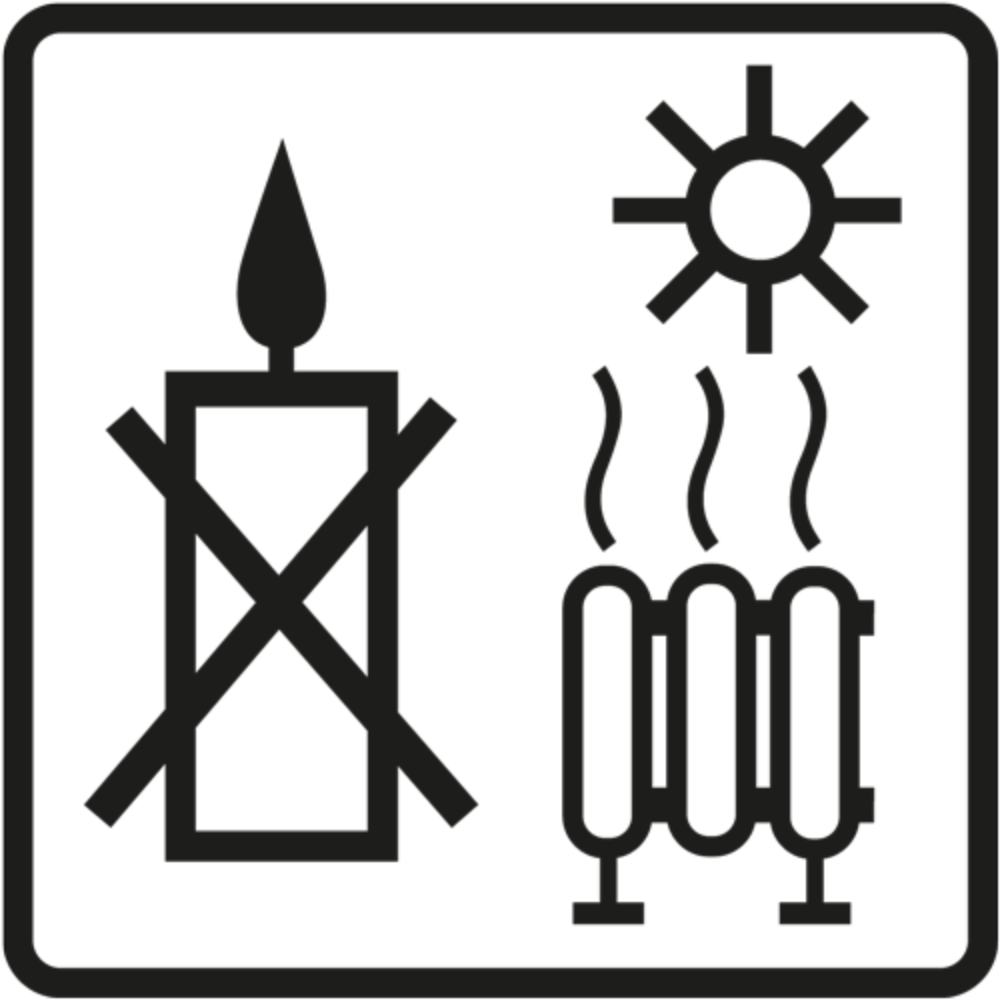 Neumisťujte svíčku do blízkosti zdrojů tepla