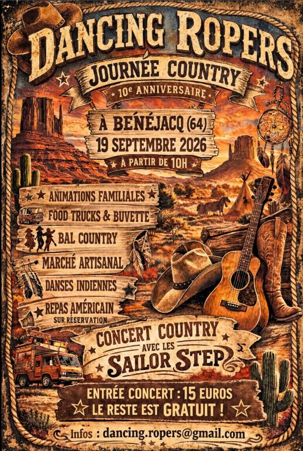 Affiche du Marché américain à Bénéjacq (64), le 19 septembre.