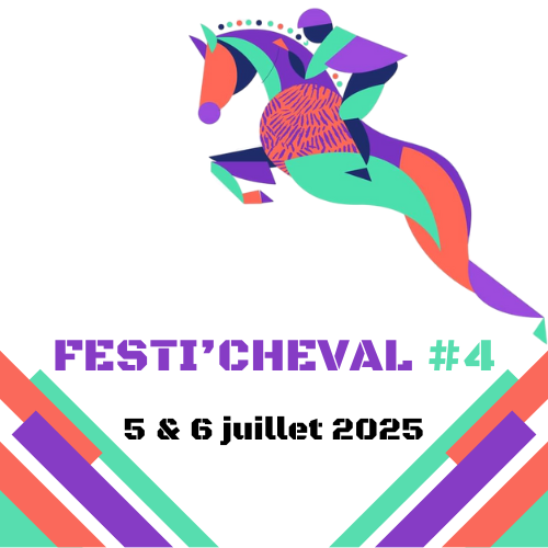 Affiche du Festi'Cheval #5 au Domaine de Sers à Pau (64), les 4 et 5 juillet 2026.