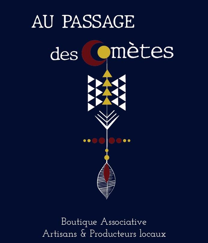 Affiche de la Boutique De Créateurs "Au Passage des Comètes" à Lasseube (64), jusqu'au 30 Mai.
