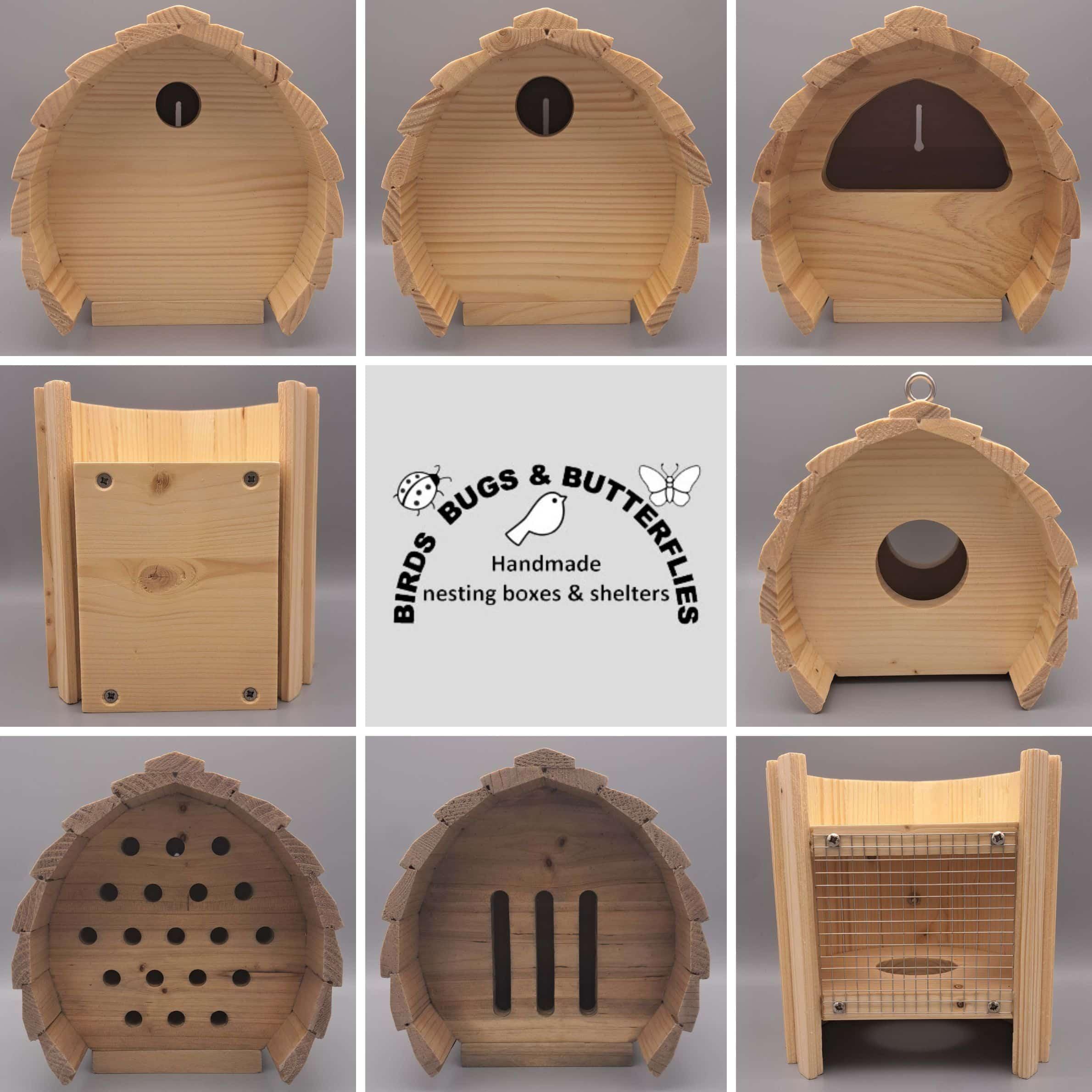 Shop durable, ready-to-use varnished wooden bird boxes, bird feeders, bug and butterfly shelters. Treated for weather protection to show off the natural beauty of the wood.