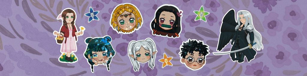 Image représentant quelques stickers de la boutique