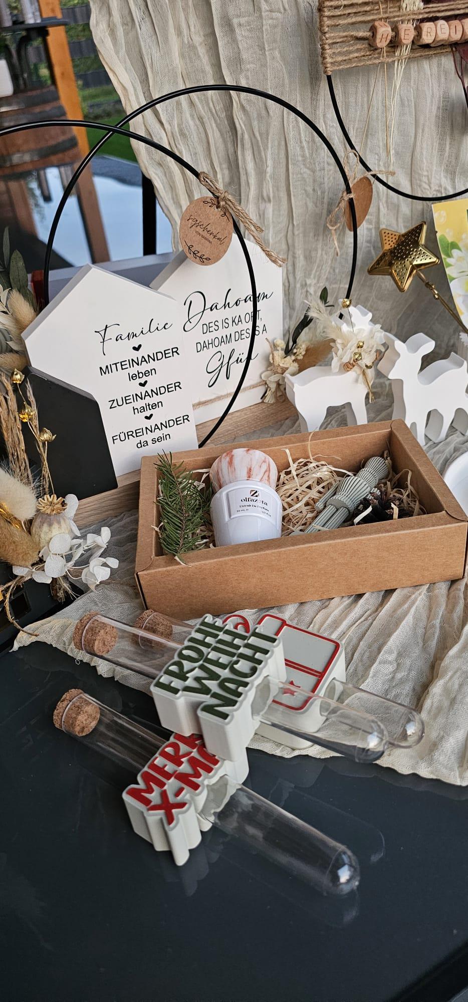 Geschenkbox mit Olfazeta Chogan Parfum – besondere Geschenkidee von s’gschenkal