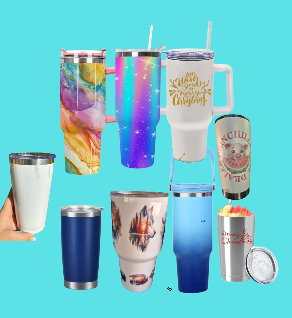 20oz, 30oz, 35oz and 40oz
Travel Cups
Personalised via Sublimation or Engraving