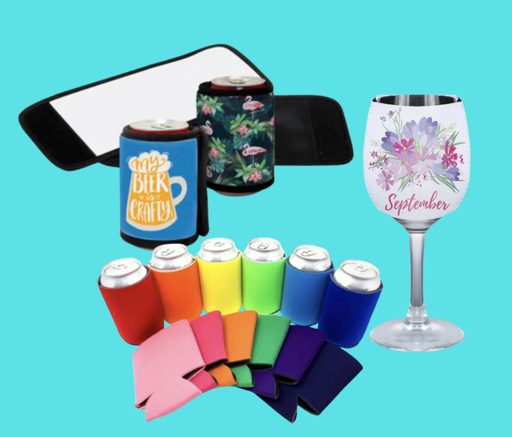 Stubby / Can & Wine Glass Coolers.
Different Types / Styles and Colours