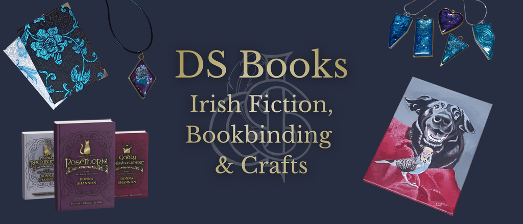 A collage of images of handmade notebooks from DS Books