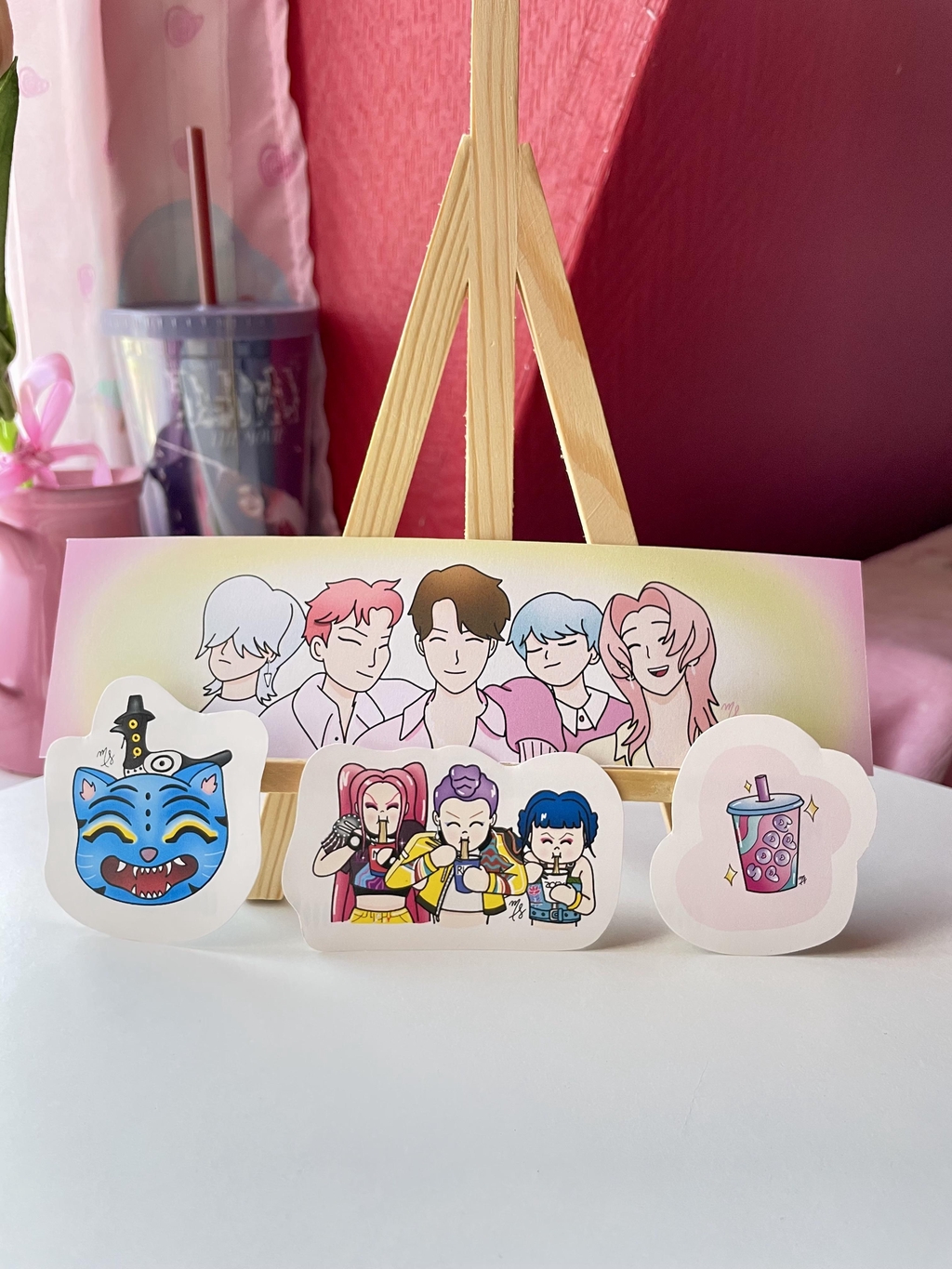 K-pop Demon Hunters collection marque page et stickers 