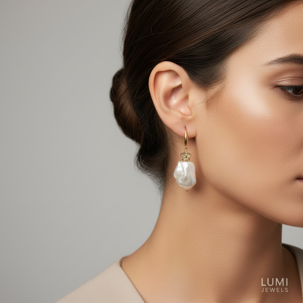 collana perle fiume argento placcato oro 24k