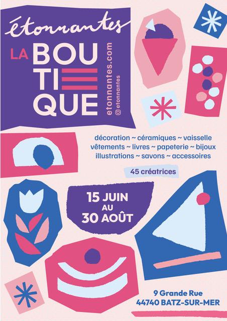 Atelier de linogravure à la boutique Étonnantes à Batz-sur-Mer — Samedi 20 juin, de 10h à 11h30