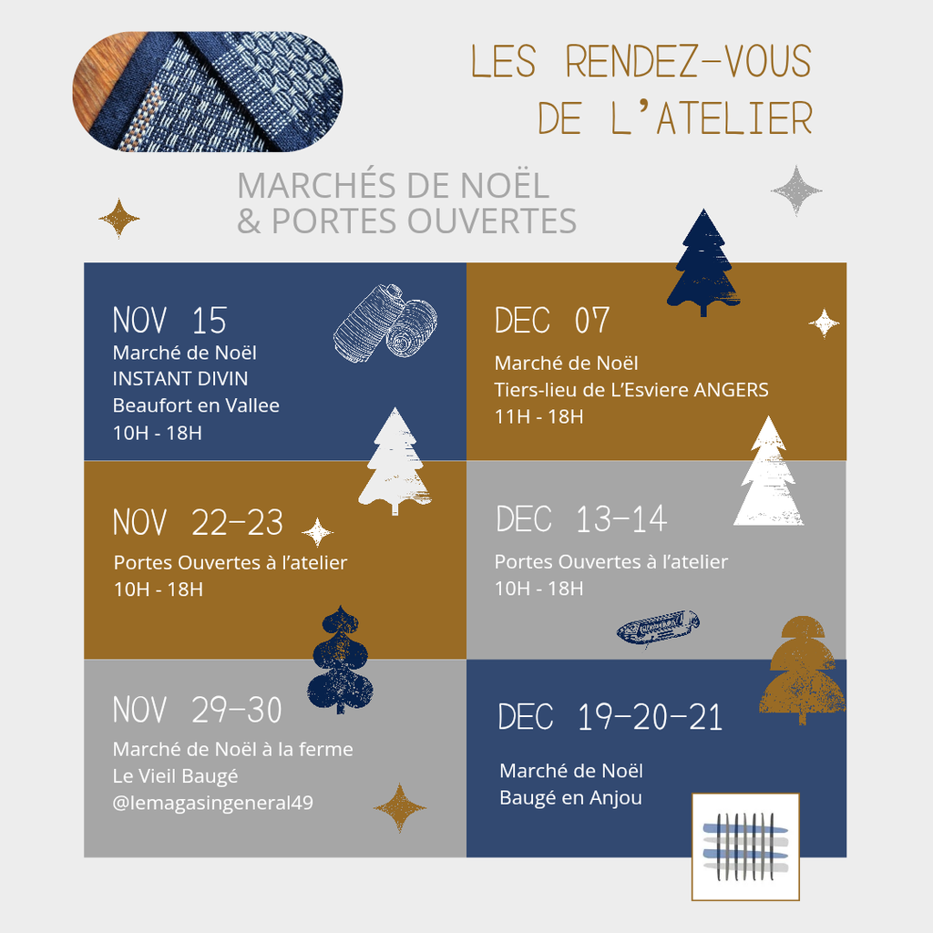 portes ouvertes et ventes de noël à l'atelier
