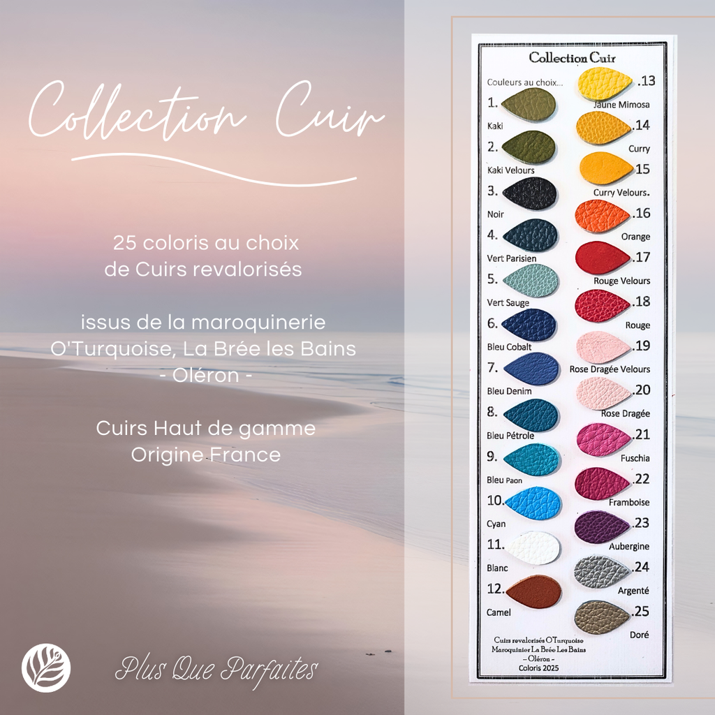 Choisissez vos coloris de cuirs préférés parmi une large sélection de qualité