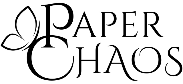 Logotipo de Paper Chaos, marca de joyas de papel artesanales