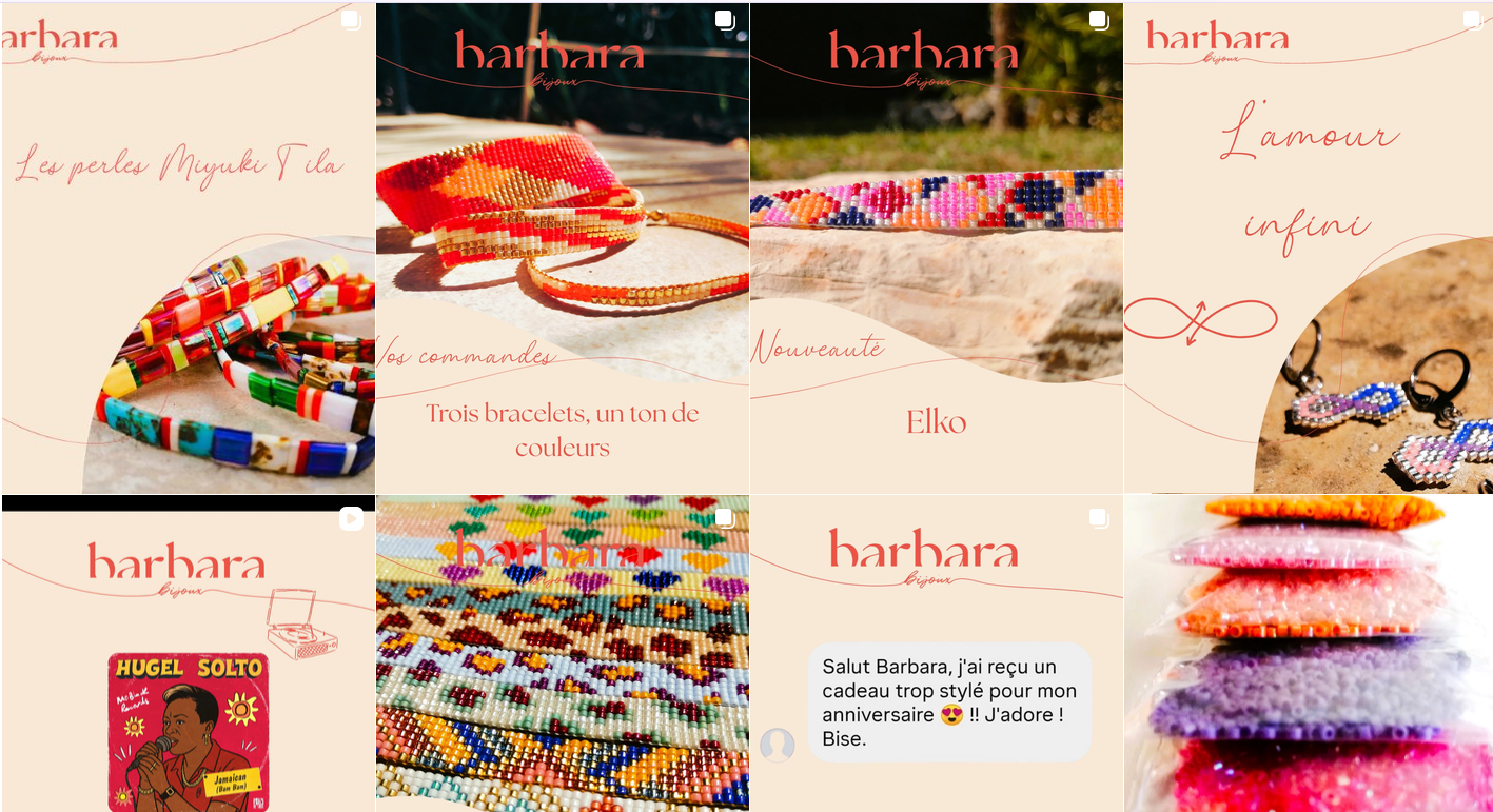 Illustration vers les actualités de la page Instagram de Barbara Bijoux