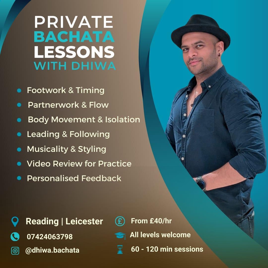 Private Bachata coaching in Reading and Leicester – 1-to-1 lessons with Dhiwa