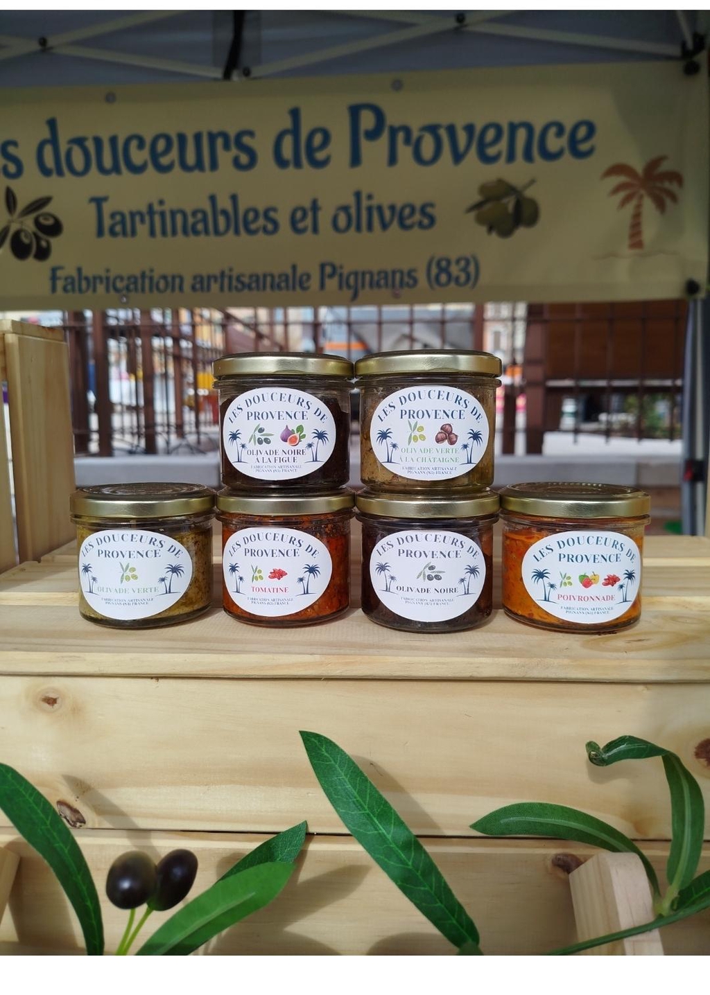 Pots de tartinables fait artisanalement à base d'olives 🫒