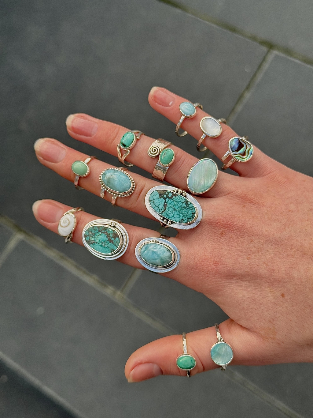 Silver Ring custom sizes can be requested via
instagram: @Hanamayajewellery
or through the contact link on this website!
