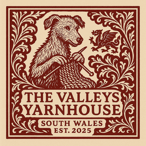 The Valleys Yarnhouse logo, established in South Wales in 2025