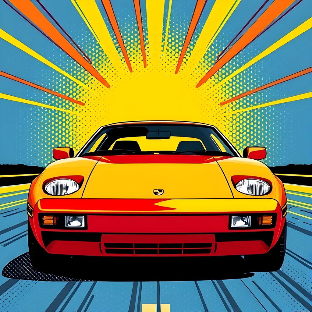 Automotive art cards and canvas pictures from Poptro Studio by Nigel Matthews