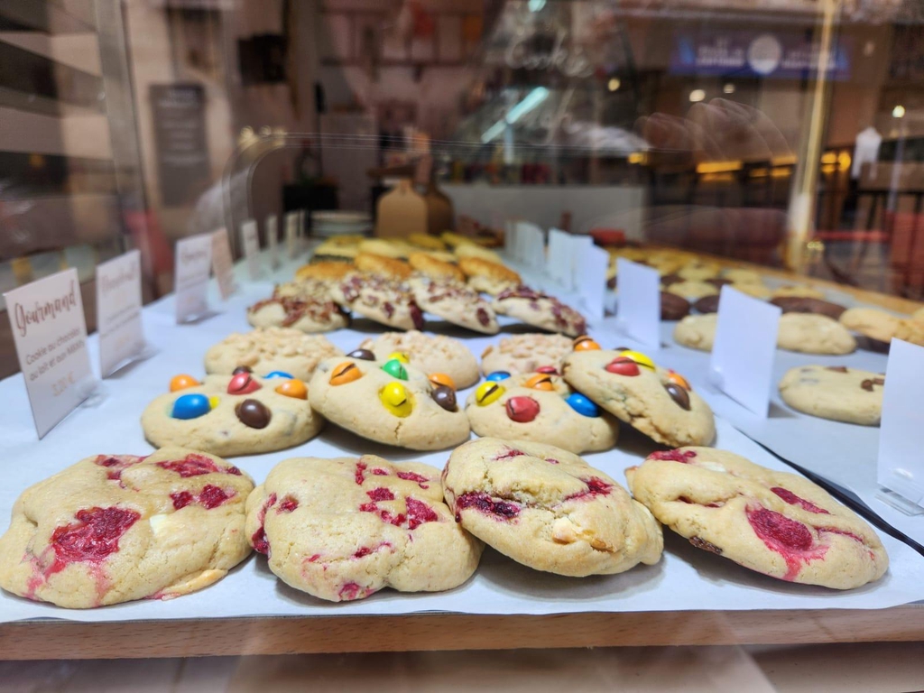Vitrine de cookies gourmands
