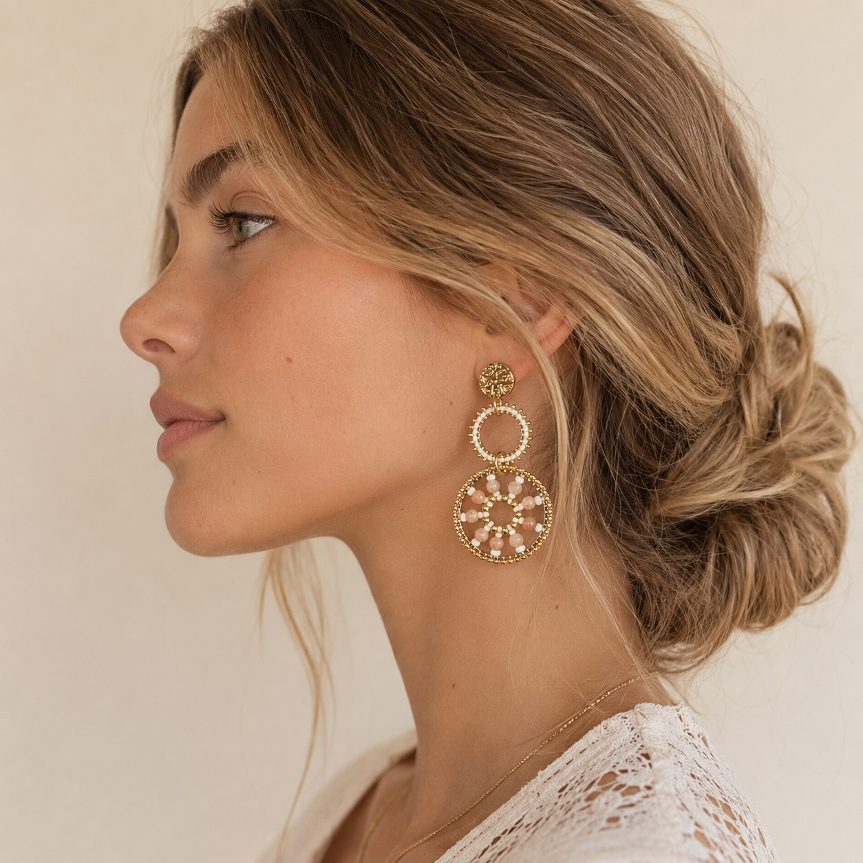 Boucles d’oreilles faites main en perles Miyuki | JOYA by Luz