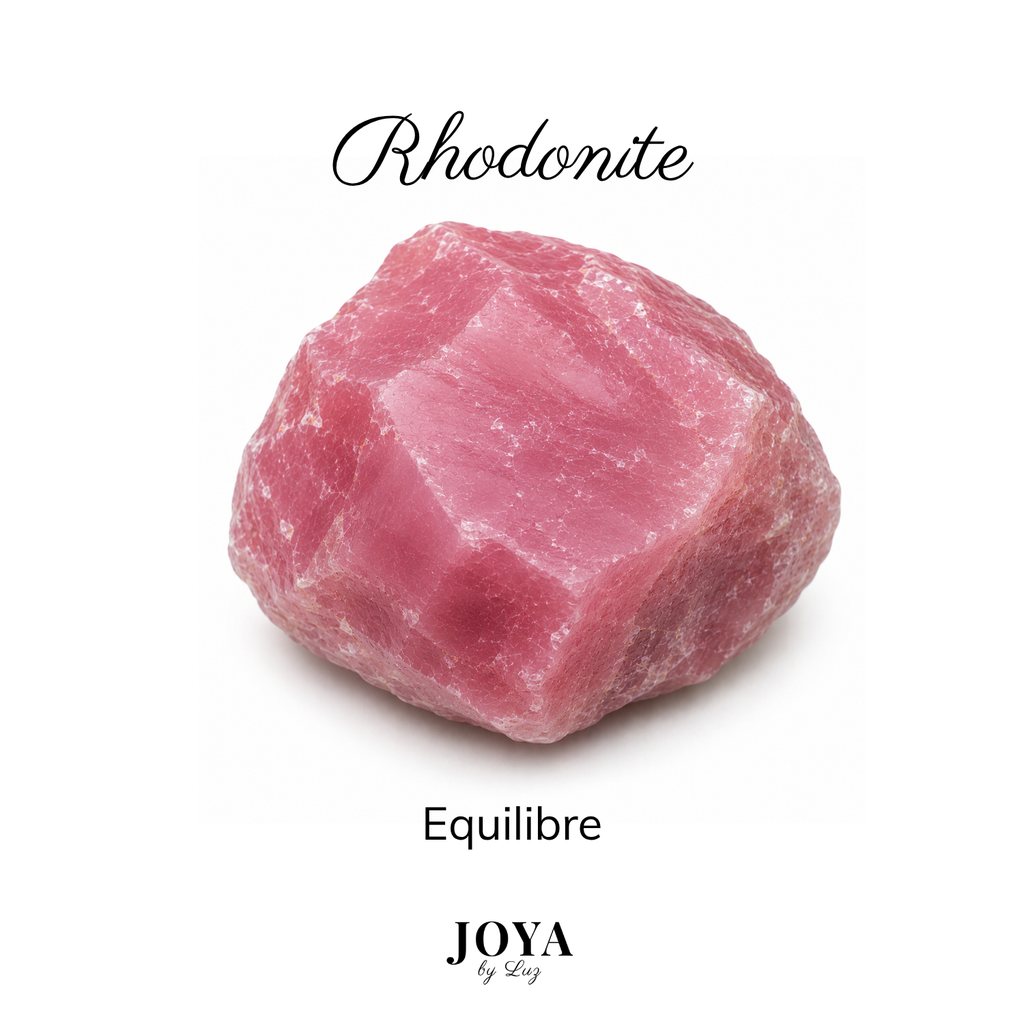 Rhodonite, pierre naturelle associée à l'équilibre.