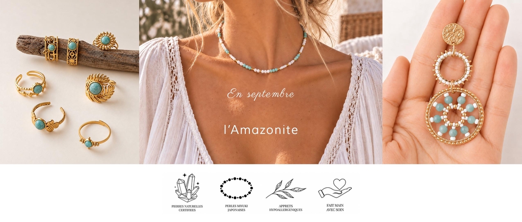 Bijoux en pierres naturelles et perles Miyuki, bijou artisanal JOYA by Luz