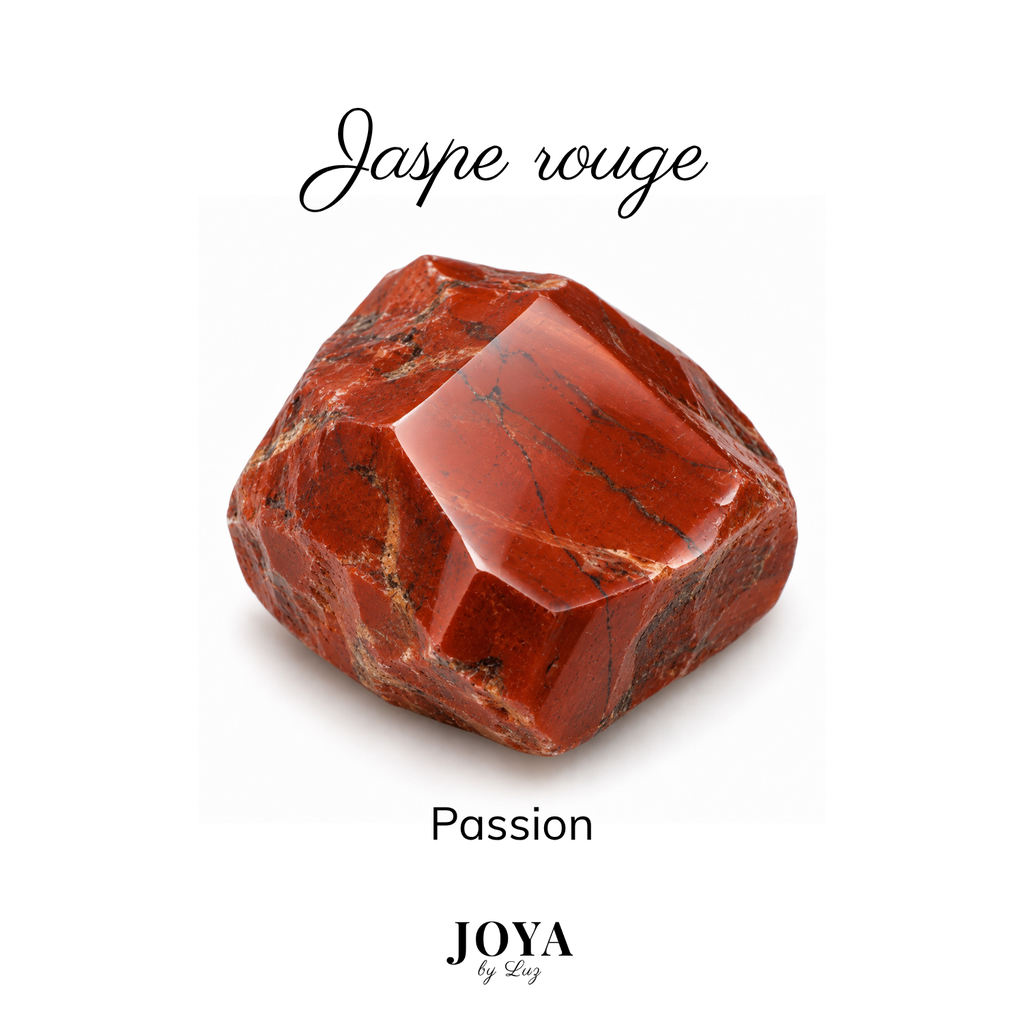 Jaspe rouge, pierre naturelle associée à la passion.