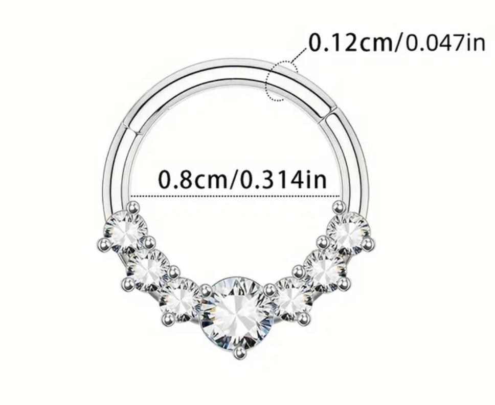 PIERCING SEPTUM CLIKER ACCIAIO CHIRURGICO 1.2MM 