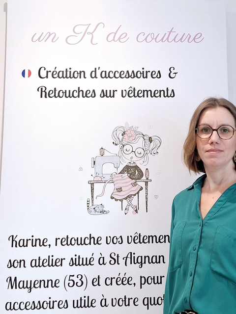 Un K de couture 
Karine, Créatrice d'accessoires situé en Mayenne. Je confectionne pour vous des articles utiles à votre quotidien 