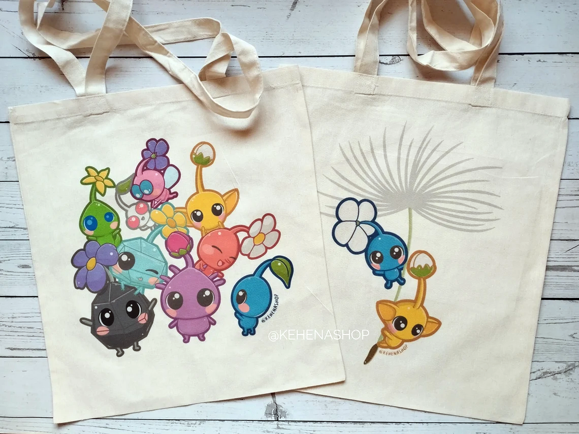 Bolsas de tela / totebags pikmin