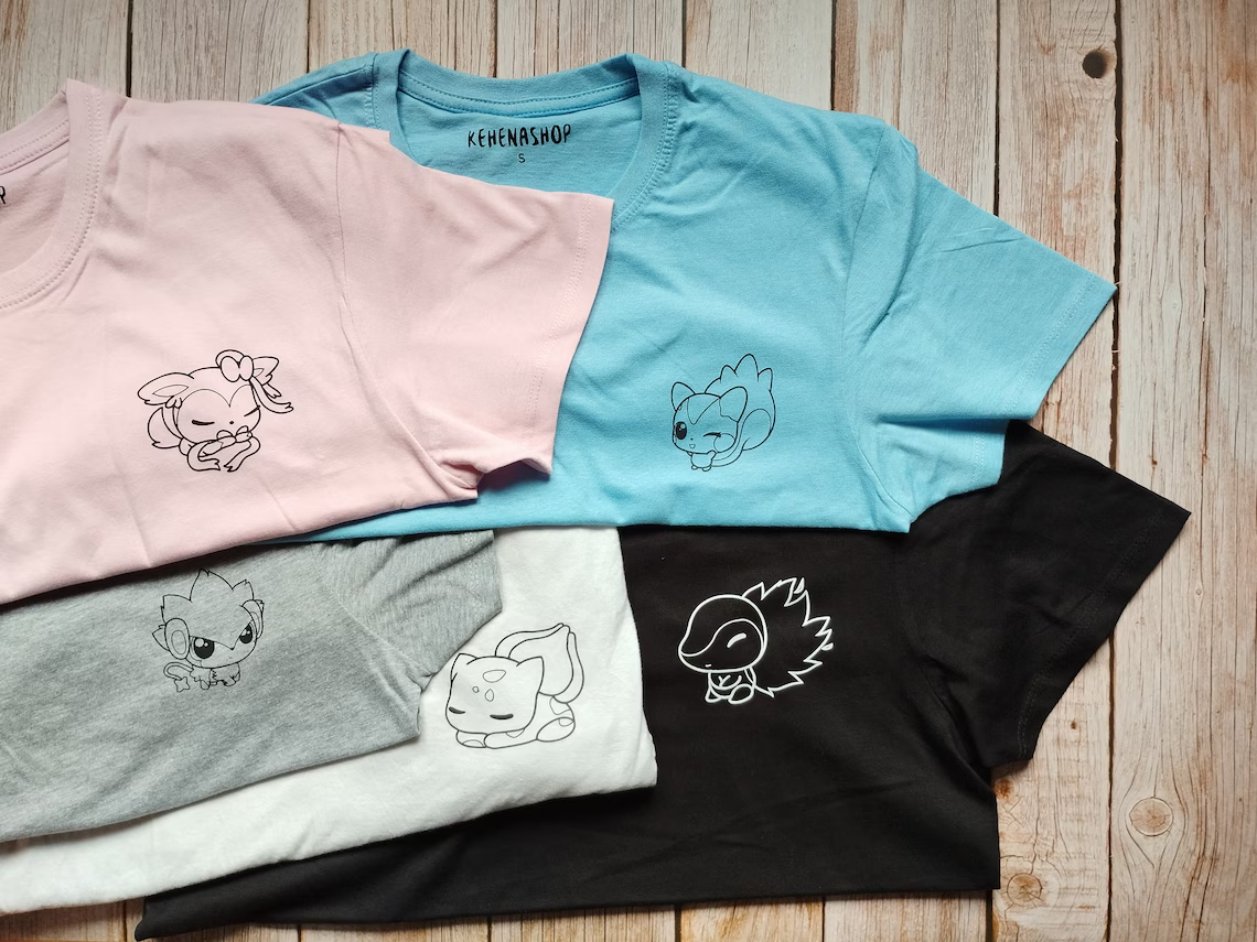 Camisetas / T-Shirts pokemon, hamtaro, digimon, haikyuu