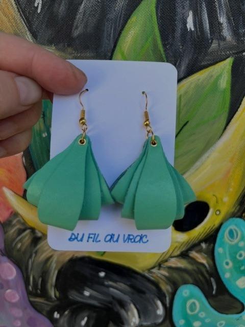 Boucles d'oreilles en Cuir