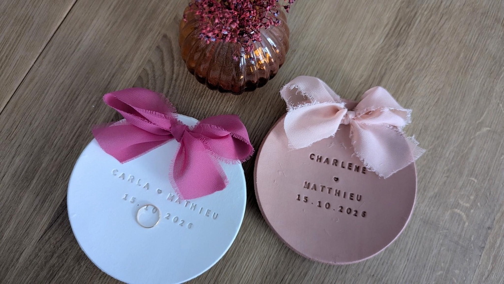 Coupelle porte-alliance personnalisée en argile