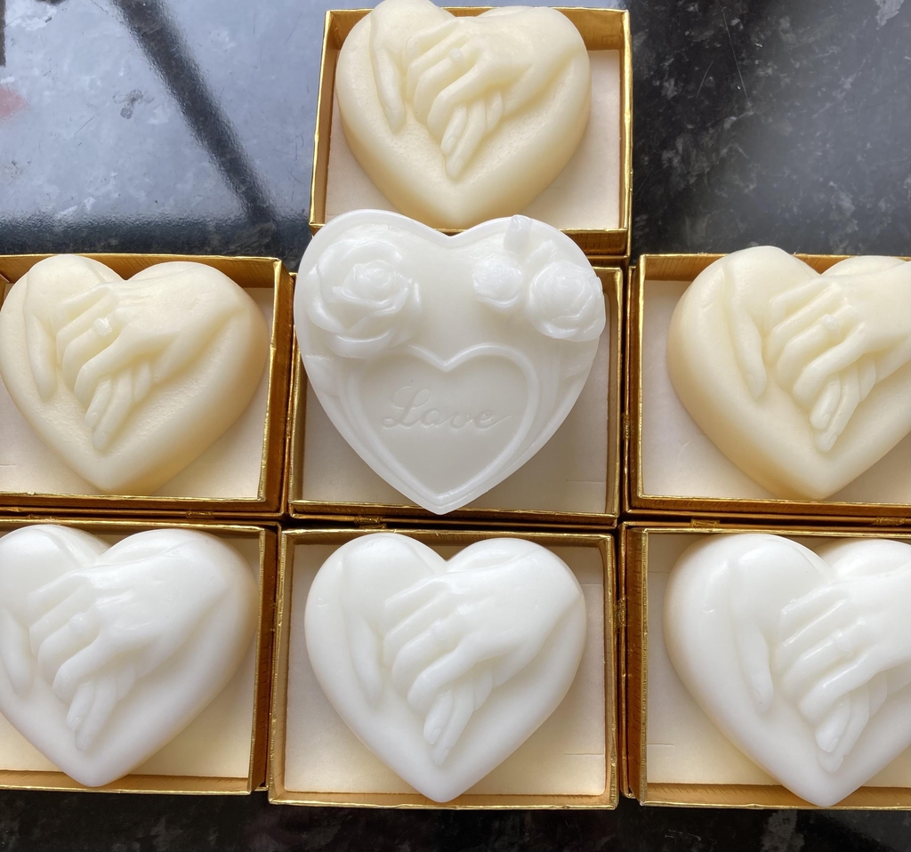Heart shaped soaps