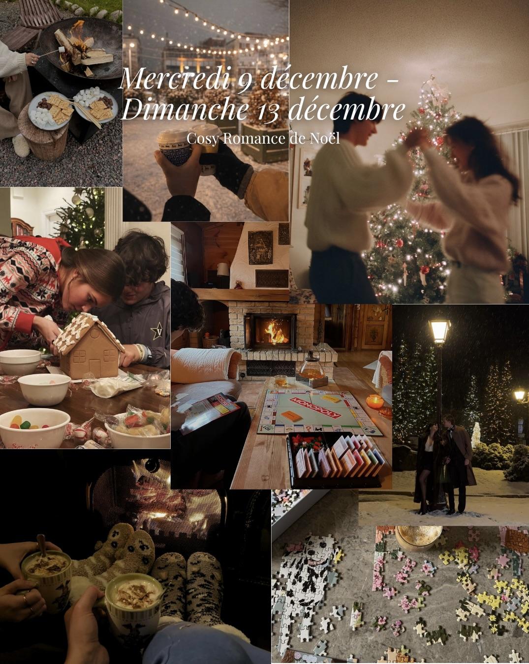 l'ambiance du camp de lecture de Noël en moodboard