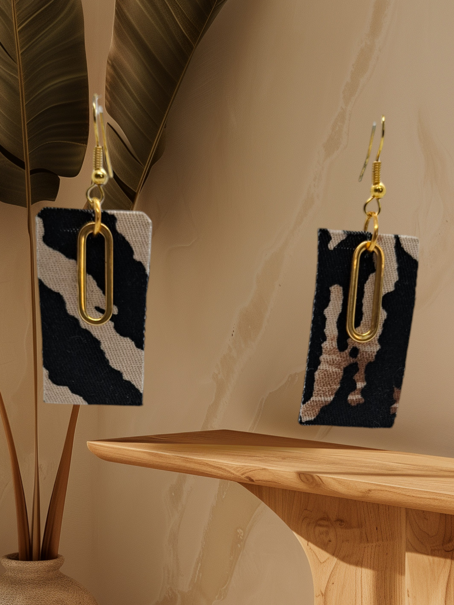 BOUCLES D OREILLES TISSU