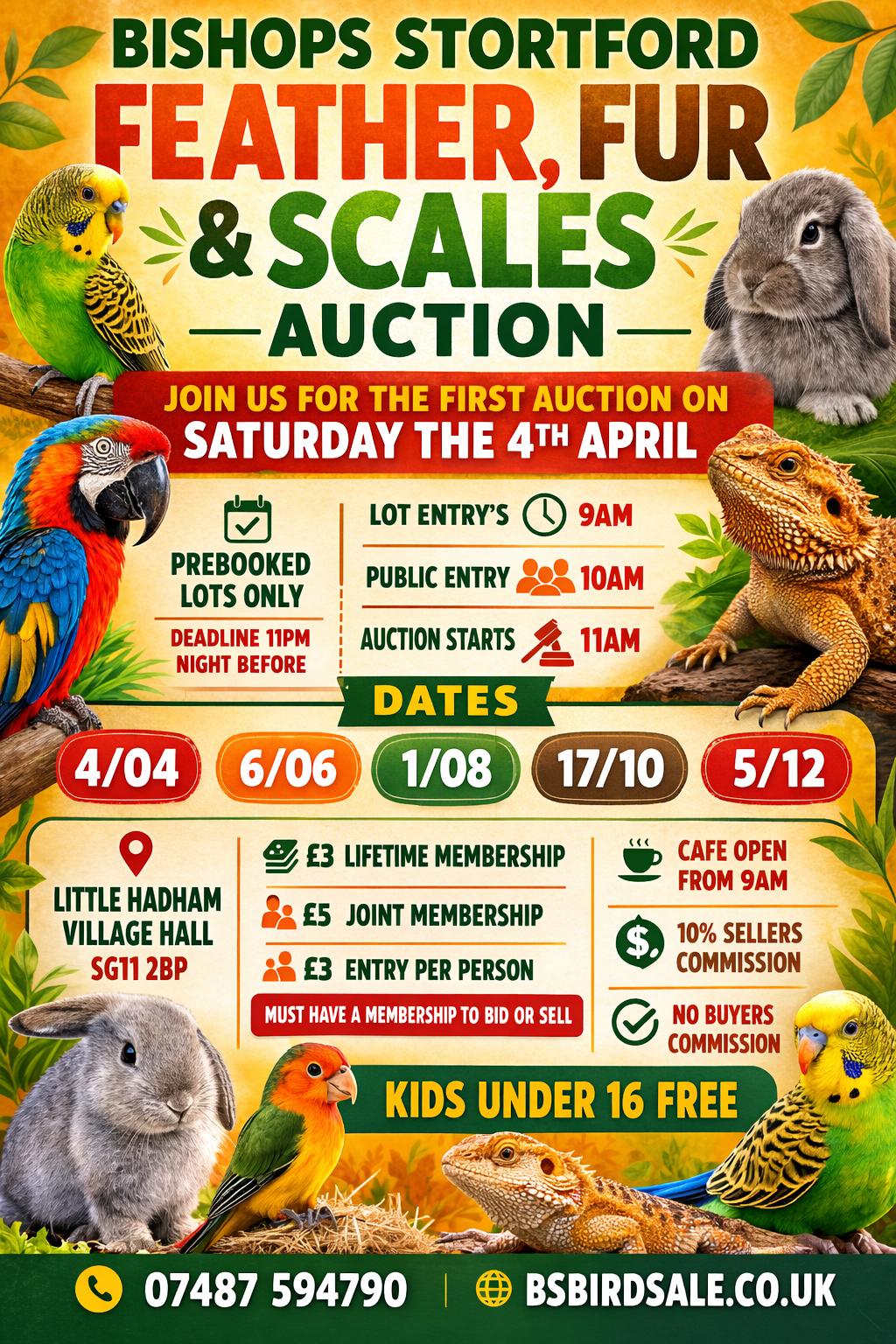 Bishops Stortford Feather, Fur & Scales Auction 
