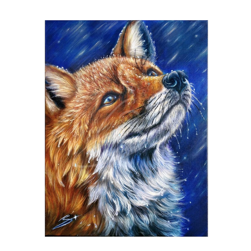 Peinture renard constance Schroeder artiste peintre animalier œuvre acrylique