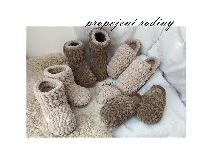 Uháčkujte papuče pro celou svou rodinu.