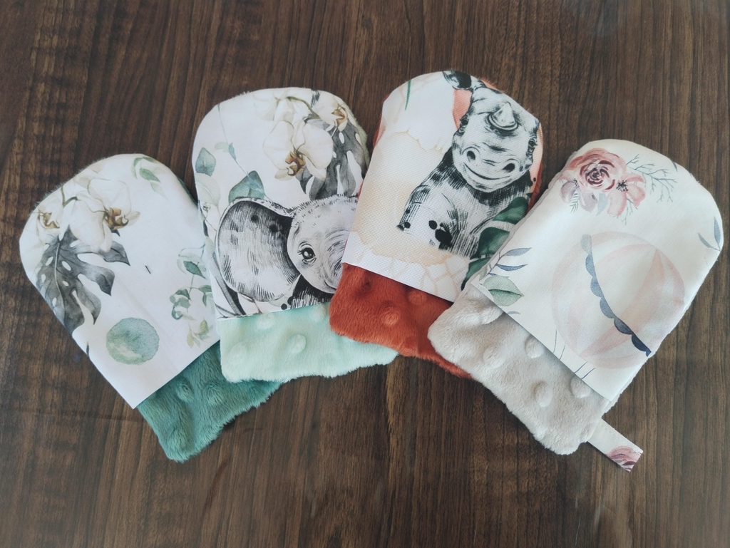 Gants et cotons réutilisables - roses créa boutique éco responsable et upcycling