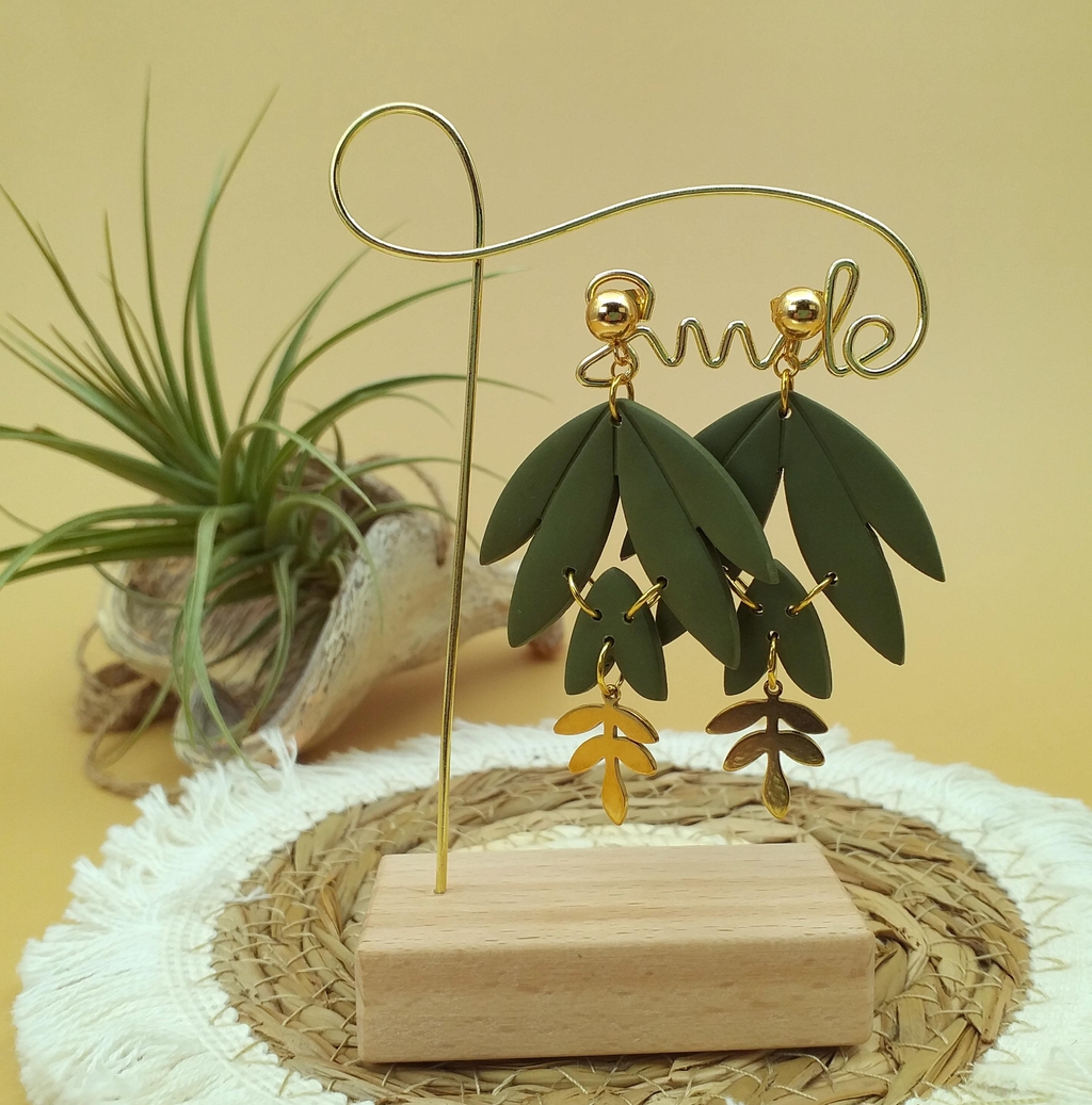 Boucles d'oreilles Kaki