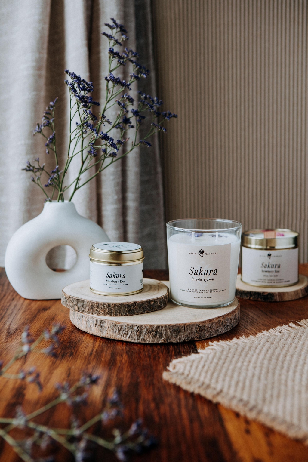 Velas 100% cera de soja