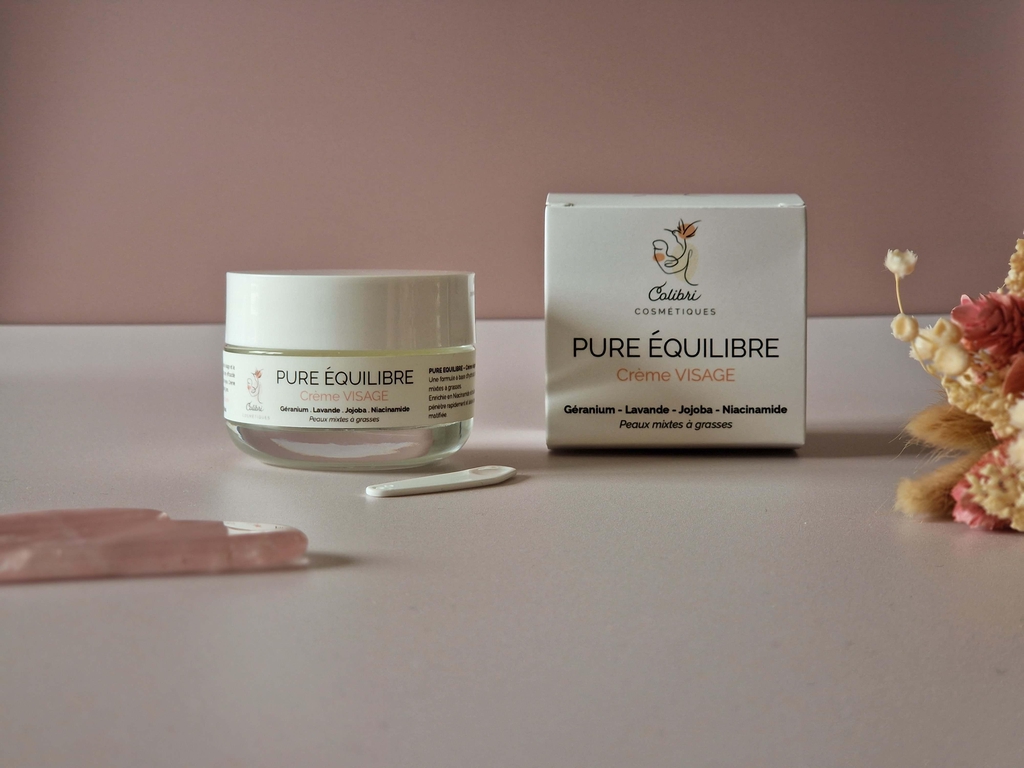 Crème visage naturelle pour peaux mixtes à grasses